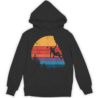 Vintage Bouldering Mountain Rock Climbing Climber Men Hoodie - Thegiftio UK