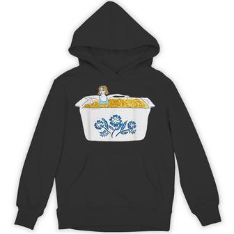 Vintage Corningware Blue Cornflower Mac And Cheese Pyrex Hoodie | Mazezy