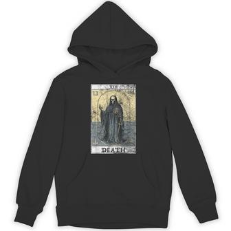 Vintage Death Tarot Card Skeleton Occult Satanic Horror Men Hoodie - Thegiftio UK
