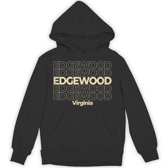 Vintage Edgewood Virginia Repeating Text Hoodie - Thegiftio UK
