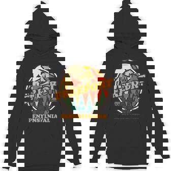 Vintage Freeport Pennsylvania Mountain Hiking Souvenir Print Unisex Hoodie - Monsterry
