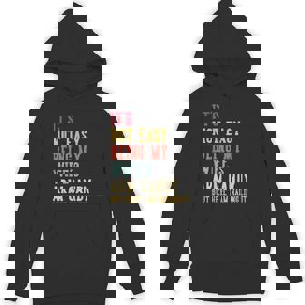 Vintage It's Not Easy Being My Wife's Arm Candy Husband Hoodie - Thegiftio UK