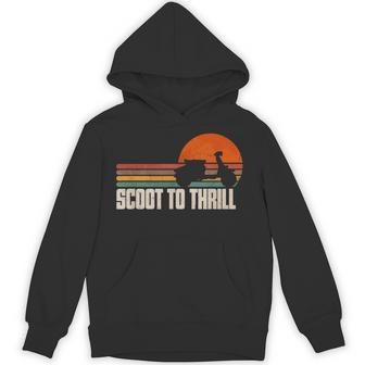 Vintage Motor Scooter Moped Scoot To Thrill Retro Hoodie - Thegiftio UK