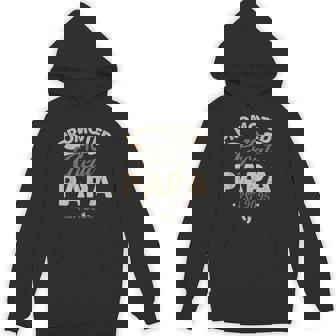 Vintage Promoted To Great Papa Est 2025 Daddy Father's Day Hoodie - Monsterry