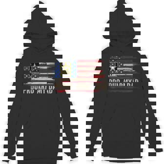 Vintage Proud Army Dad American Flag Veteran Unisex Hoodie - Monsterry