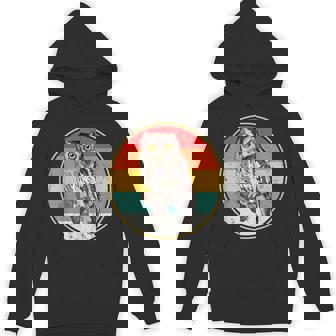 Vintage Retro Sunset Whiskered Screech-Owl Bird Unisex Hoodie - Monsterry