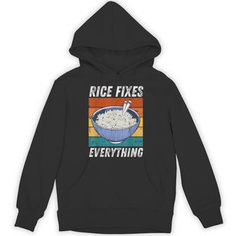 Vintage Rice Fixes Everything Vintage Grunge Rice Hoodie - Thegiftio UK