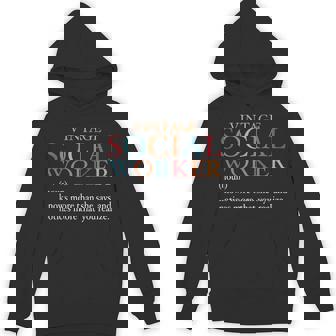 Vintage Social Worker Definition Social Work Hoodie - Thegiftio UK