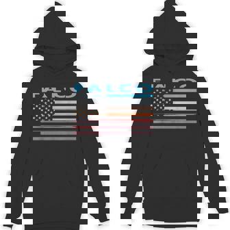 Vintage Sunset American Flag Falco Alabama Hoodie - Seseable