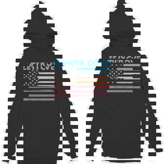 Vintage Sunset American Flag Zephyr Cove Nevada Unisex Hoodie - Monsterry