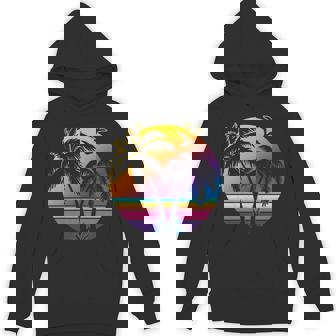Vintage Sunset Palm Tree Idea Beach Lovers Unisex Hoodie - Monsterry