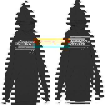 Vintage Sunset Stripes Island Park Idaho Hoodie - Thegiftio