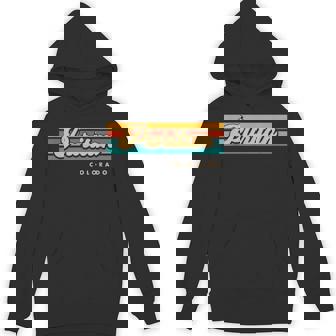 Vintage Sunset Stripes Puritan Colorado Unisex Hoodie - Monsterry