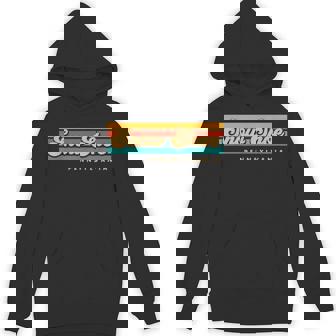 Vintage Sunset Stripes Snow Shoe Pennsylvania Unisex Hoodie - Monsterry