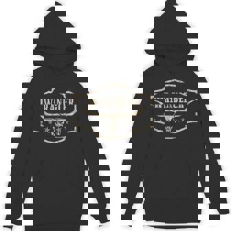 Vintage Wranglers Western Deserts Cowhide & Bulls Skulls Hoodie - Monsterry