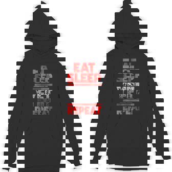 Vintage Yeet Apparel Saying Eat Sleep Repeat Hoodie | Mazezy
