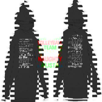This Volleyball Team On Naughty List Cute Christmas Elf Unisex Hoodie - Monsterry