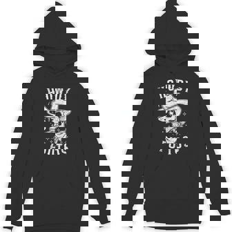 Western Cowboy Skull Hola Howdy Putos Spanish Slang Hoodie | Mazezy