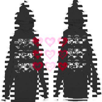 Wiener Dog Dachshund Hearts Candy Valentines Day Dog Lover Premium Unisex Hoodie - Monsterry