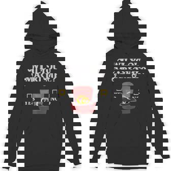 Will You Marry Me Sign Proposal Engaged Rings For Him Unisex Hoodie - Monsterry