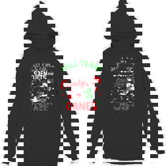 Will Trade Students For Candy Canes Teacher Christmas Unisex Hoodie - Monsterry