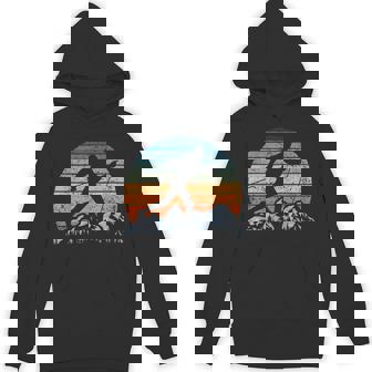 Winter Sports Vintage Sunset Cross-Country Skiing Unisex Hoodie - Monsterry
