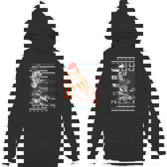 Xmas Santa Hat Eastern Screech-Owl Ugly Christmas Unisex Hoodie - Monsterry