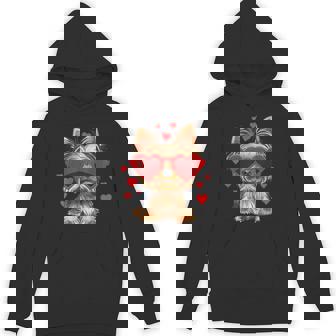 Yorkshire Terrier Valentines Day Yorkie Lover Unisex Hoodie - Monsterry