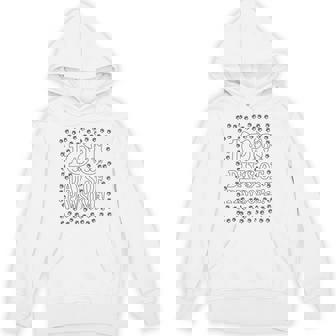 100 Days Of School Coloring Activity Paw Print Cute Animals Unisex Hoodie - Monsterry