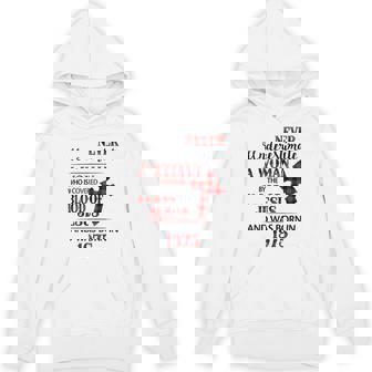 1975 A Woman Who Is Covered By The Blood Of Jesus Hoodie | Mazezy