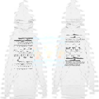 1980S Blue Ribbon Goose With Hearts Hoodie | Mazezy