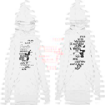 1984 A Woman Who Is Covered By The Blood Of Jesus Hoodie | Mazezy