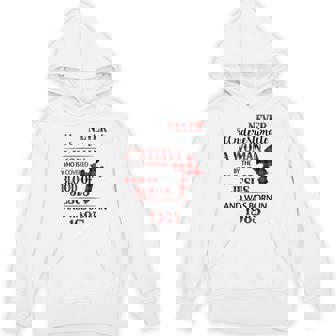 1985 A Woman Who Is Covered By The Blood Of Jesus Hoodie | Mazezy