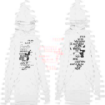 1986 A Woman Who Is Covered By The Blood Of Jesus Hoodie | Mazezy