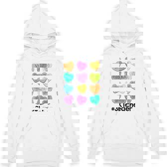 3K Teacher Valentines Day Pastel Hearts Teach School Unisex Hoodie - Monsterry