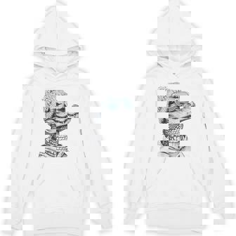 Alligator Crocodile Sunglasses Retro Vintage Chill Cool Hoodie - Monsterry