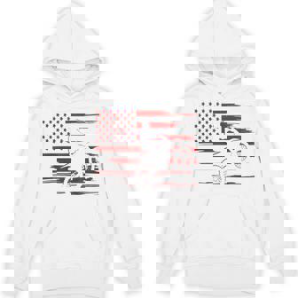 American Flag Dirt Bike Apparel Dirt Bike Motocross Unisex Hoodie - Monsterry
