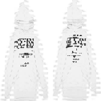 Belton Texas TX Vintage Sports Print Unisex Hoodie - Monsterry