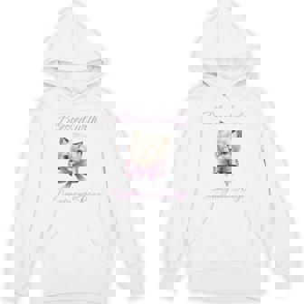 Blessed With Beauty And Rage Cute Cat Feminist Quote Unisex Hoodie - Monsterry