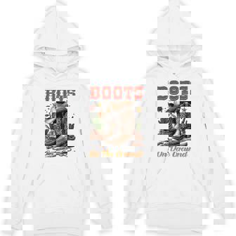 Boots On The Ground Cowgirl Linedance Boot Cowboy Western Hoodie - Monsterry