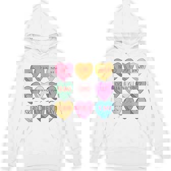 Candy Sweet Hearts Skibidi Rizz Valentines Day Boys Kids Unisex Hoodie - Monsterry