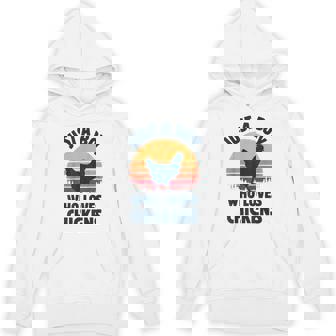 Chicken Just A Boy Who Loves Retro Farm Animal Farmer Sunset Unisex Hoodie - Monsterry
