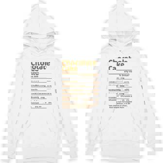 Chocolate Cake Nutritional Facts Christmas Unisex Hoodie - Monsterry