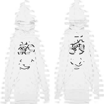 Cool Bike Smile Face Mountain Cycling Bicycle Rider Unisex Hoodie - Monsterry