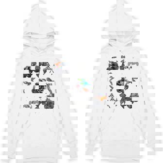 Coquette Bow Checkered Flag Racing Lover Monster Truck Racer Hoodie - Monsterry