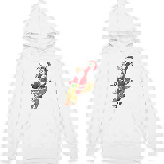 Cowboy Santa Reindeer Rodeo Christmas In Texas Xmas Premium Unisex Hoodie - Monsterry