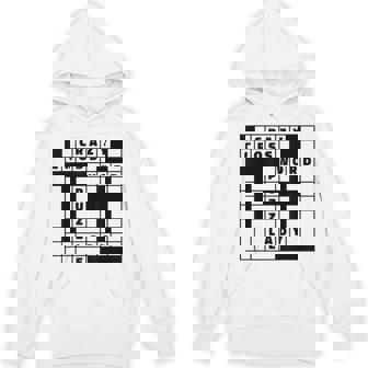 Crazy Crossword Puzzle Lady Crossword Puzzles Unisex Hoodie - Monsterry