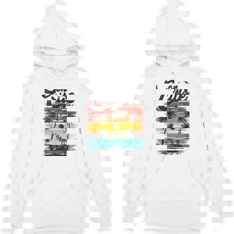 On Cruise Time Coconut Tree Graphic Summer Vacation Cruising Hoodie - Seseable