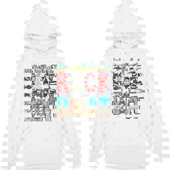 Cruise We're Just Here To Rock The Boat Retro Hoodie | Mazezy