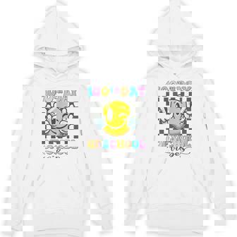 Cute 100Th Day Of School Vibes Smile For Teachers 100 Days Hoodie - Thegiftio
